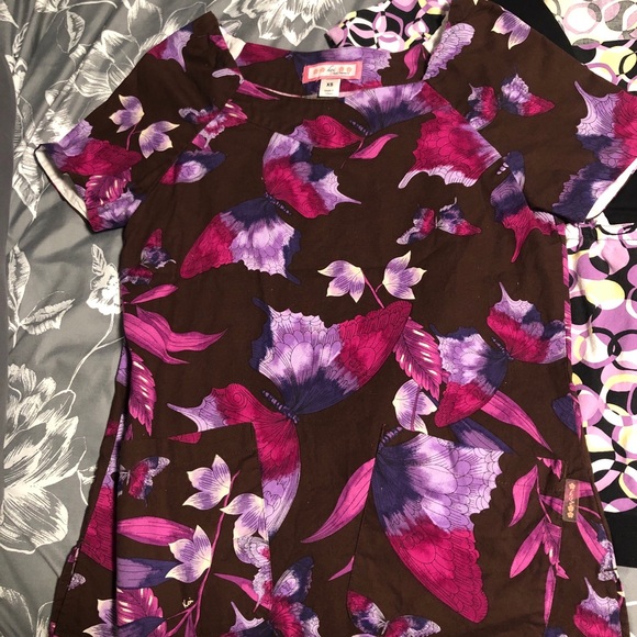 Lot of 3 XS scrub tops 2/KOI by Kathy Peterson - Picture 2 of 13